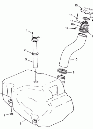 FUEL TANK HURRICANE B964466 and Intl. HURRICANE I964466 (4935733573A009)