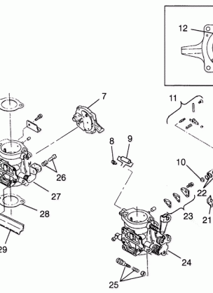 CARBURETOR HURRICANE B964466 and Intl. HURRICANE I964466 (4935733573C003)