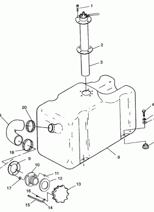 FUEL TANK SLT 780 B964588 and  Intl. SLT 780 I964588 (4935683568A009)