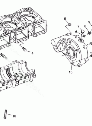 CRANKCASE SLTX B964590 and Intl. SLTX I964590 (4935783578B014)