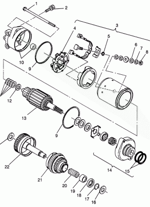 STARTING MOTOR SL 780 B964087 and Intl. SL 780 I964087 (4935523552C007)