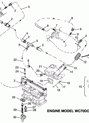 COOLING SYSTEM - ENGINE MODEL WC70DCSP02 SLT 700 B964166 and  Intl. SLT 700 (4933923392B07A)