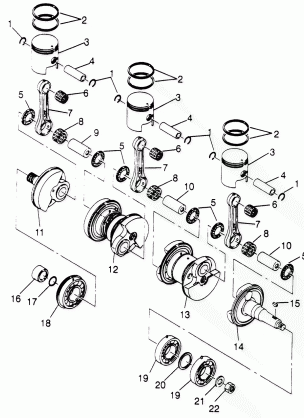 CRANKSHAFT & PISTON SLX 780 B964287 and  Intl. SLX 780 I964287 (4937443744C003)