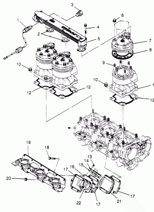 CYLINDER & MANIFOLD SLX 780 B964287 and Intl. SLX 780 I964287 (4937443744C002)