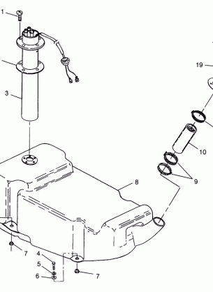 FUEL TANK SLX 780 B964287 and Intl. SLX 780 I964287 (4937443744A009)