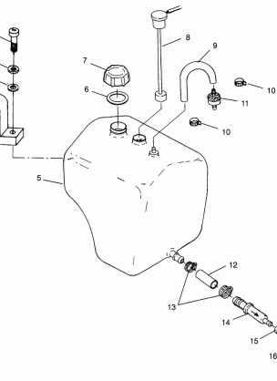 OIL TANK HURRICANE B964466 and Intl. HURRICANE I964466 (4935733573A012)