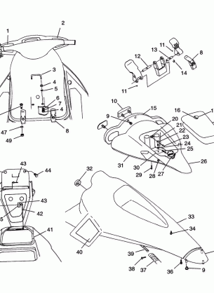 FRONT STORAGE COMPARTMENT HURRICANE B964466 and Intl. HURRICANE I964466 (4935733573A007)