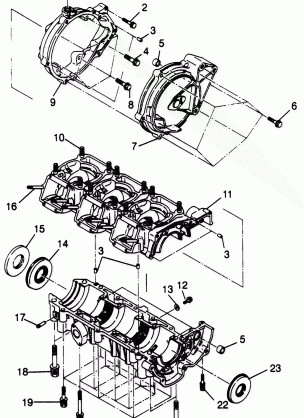 CRANKCASE ASSEMBLY SLT 780 B964588 and  Intl. SLT 780 I964588 (4935683568B014)