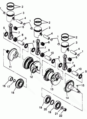 CRANKSHAFT & PISTON SLT 780 B964588 and  Intl. SLT 780 I964588 (4935683568C002)