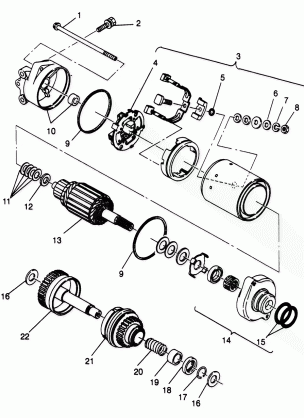 STARTING MOTOR SLT 780 B964588 and Intl. SLT 780 I964588 (4935683568C007)