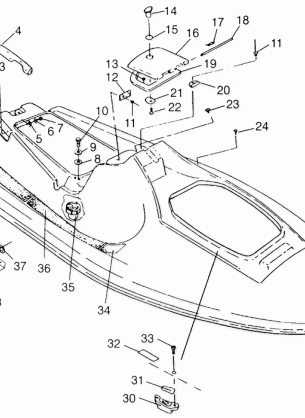 HULL and BODY SLTX B964590 and Intl. SLTX I964590 (4935783578A005)