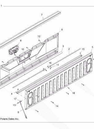 BODY BOX TAILGATE - R16B1PD1AA / 2P (49BRUTUSTAILGATE13)