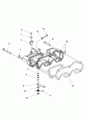 ENGINE INLET MANIFOLD and THROTTLE CONTROL - R16B1PD1AA / 2P (49BRUTUSINLETMFLD15DSL)