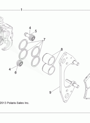 BRAKES FRONT CALIPER - R16B1PD1AA / 2P (49BRUTUSCALIPER13)