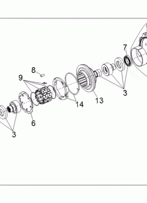 DRIVE TRAIN FRONT GEARCASE INTERNALS - R16B1PD1AA / 2P (49BOBCATGCFRTINTL13900DH)