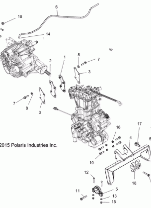 ENGINE ENGINE and TRANSMISSION MOUNTING - R16RNA57A1 / A9 / A4 / E57AH (700757)