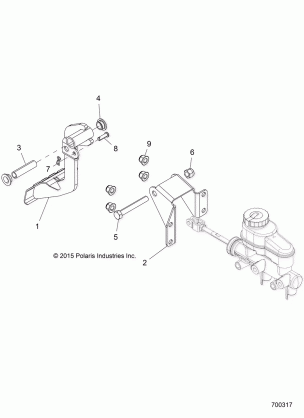 BRAKES PEDAL AND MASTER CYLINDER - R16RNA57A1 / A9 / A4 / E57AH (700317)