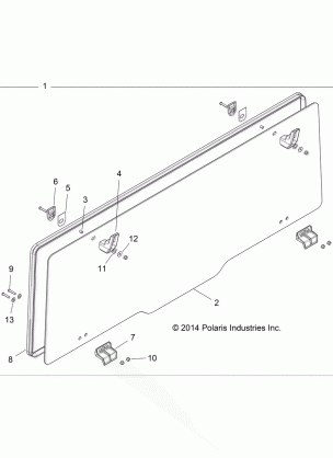 BODY REAR WINDOW - R16RTU87A9 / AS / B9 / BS (49RGRWINDSHIELD15900XP)