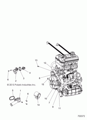 ENGINE COOLING THERMOSTAT and BYPASS - R16RT_87 ALL OPTIONS (700372)