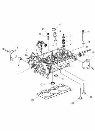 ENGINE CYLINDER HEAD and PRECOMBUSTION CHAMBER - R16RTAD1A1 / E1 (49RGRCYLINDERHD15DSL)