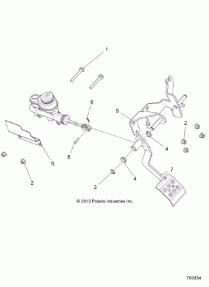 BRAKES PEDAL and MASTER CYLINDER MOUNTING - R16RTAD1A1 / E1 (700354)