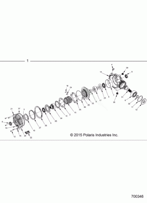 DRIVE TRAIN FRONT GEARCASE INTERNALS - R16RTED1E1 (700346)