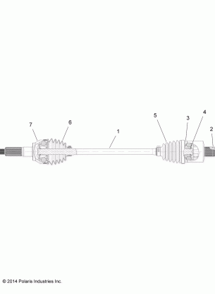 DRIVE TRAIN REAR DRIVE SHAFT - R16RTAD1A1 / E1 (49RGRSHAFTDRVRR151KDSL)