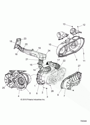 BODY CLUTCH COVER and DUCTING - R16RTAD1A1 / E1 (700348)