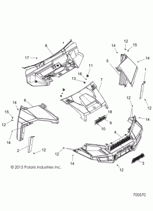 BODY HOOD AND FRONT FACSIA - R16RTE87F1 / U87FK (700570)