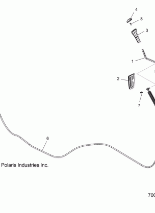 DRIVE TRAIN SHIFT LEVER and CABLE - R16RTE87F1 / U87FK (700565)