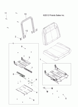 BODY SLIDER DRIVERS SEAT - R16RTU87FK (49RGRSEAT13SLIDER)