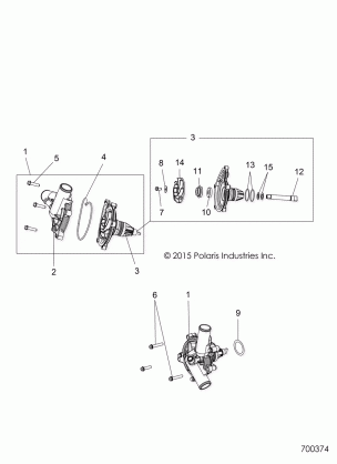 ENGINE COOLING WATERPUMP - R16RTE87F1 / U87FK (700374)