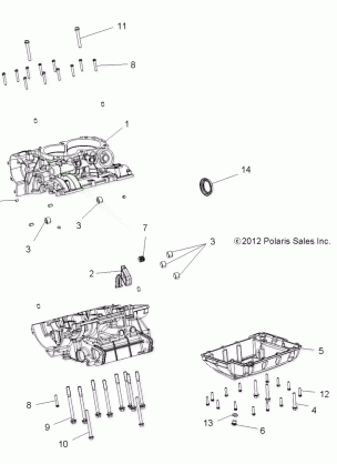 ENGINE CRANKCASE - R16RTE87F1 / U87FK (49RGRCRANKCASE13900XP)