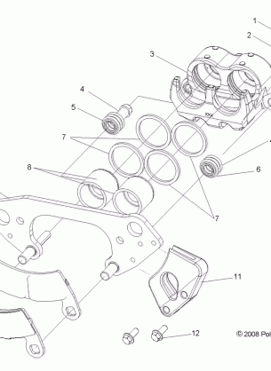 BRAKES FRONT CALIPER - R16RTE87F1 / U87FK (49RGRCALIPER097004X4)