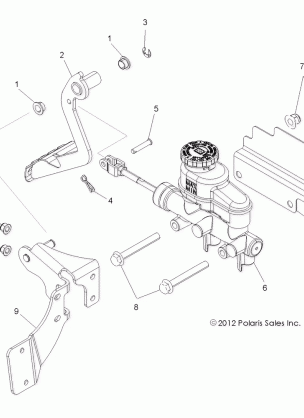 BRAKES PEDAL and MASTER CYLINDER - R16RTE87F1 / U87FK (49RGRBRAKEFOOT13900XP)