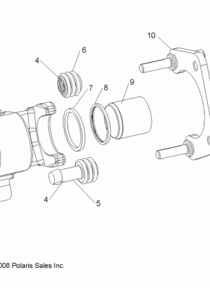 BRAKES REAR CALIPER - R16RTE87F1 / U87FK (49RGRCALIPERRR097004X4)