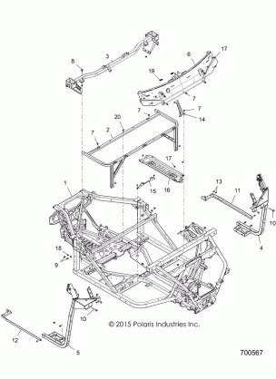 CHASSIS MAIN FRAME - R16RTE87F1 / U87FK (700567)