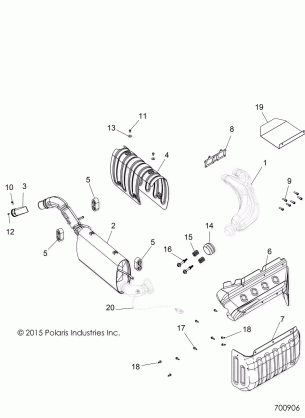 ENGINE EXHAUST - R16RUA / RUE / RVA / RVE ALL OPTIONS (700413)