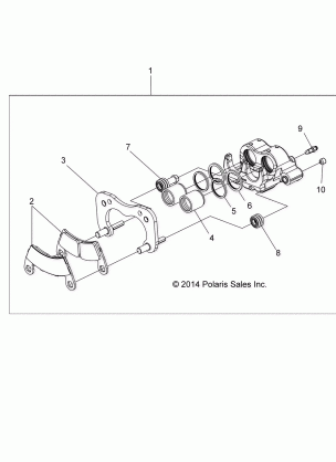 BRAKES REAR CALIPER - R16RUA / RUE / RVA / RVE ALL OPTIONS (49RGRCALIPERRR15CREW)