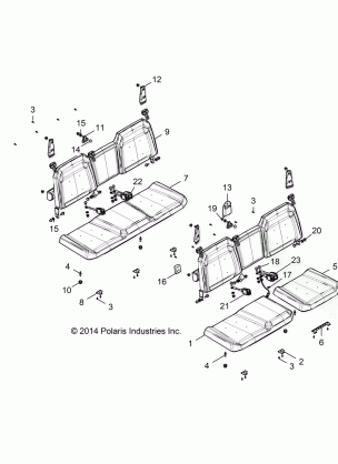 BODY SEAT - R16RVA57A1 / B1 / E57A9 / B9 (49RGRSEAT15FSCRW)