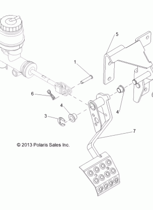 BRAKES PEDAL and MASTER CYLINDER MOUNTING - R16RVA57A1 / B1 / E57A9 / B9 (49RGRBRAKEFOOT14CREW)