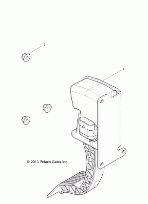 ENGINE THROTTLE PEDAL - R16RVA57A1 / B1 / E57A9 / B9 (49RGRTHROTTLEPEDAL14RZR1000)