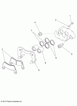 BRAKES REAR CALIPER - R16RVAD1A1 (49RGRCALIPERRR15DCREW)