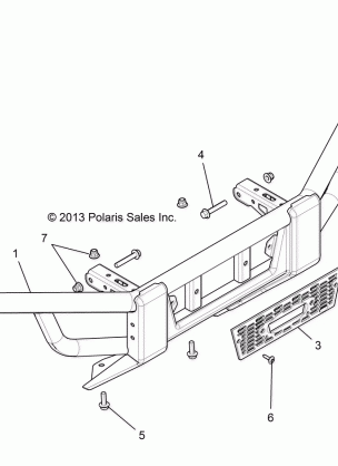 CHASSIS FRONT BUMPER - R16RVAD1A1 (49RGRBUMPER14CREW)