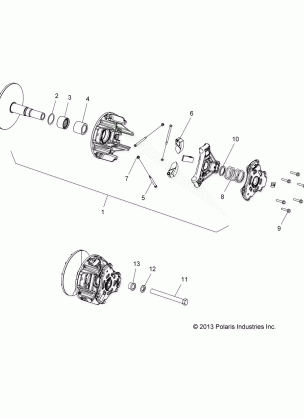 DRIVE TRAIN PRIMARY CLUTCH - R16RVAD1A1 (49RGRCLUTCHDRV15DLS)