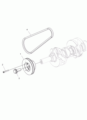 ENGINE DRIVE PULLEY and DRIVE BELT - R16RVAD1A1 (49RGRPULLEY15DSL)