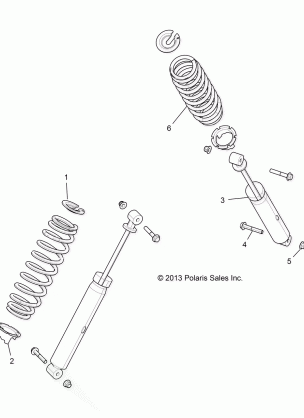 SUSPENSION REAR SHOCK - R16RVAD1A1 (49RGRSHOCKRR14CREW)