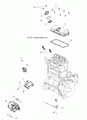 ENGINE THROTTLE BODY and VALVE COVER - R16RAA76AA / AJ (49RGRTHROTTLEBODY12CREW)