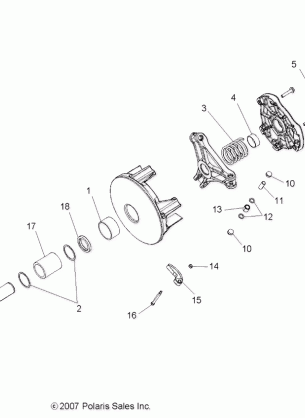 DRIVE TRAIN PRIMARY CLUTCH - R16RAA76AA / AJ (49RGRCLUTCHDRV086X6)