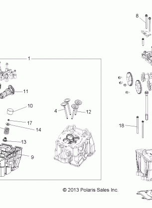 ENGINE CYLINDER HEAD CAMS and VALVES - R16RDA57A1 / B1 (49RGRCYLINDERHD14570)
